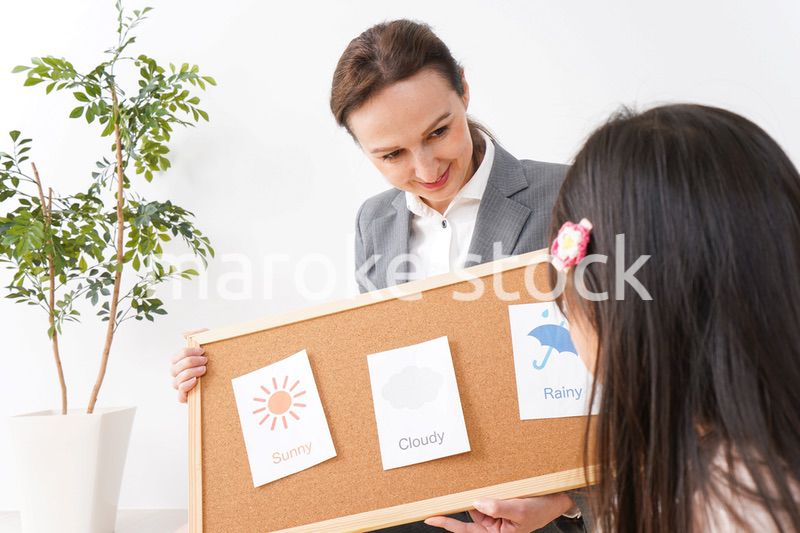 英会話レッスンを受ける子ども