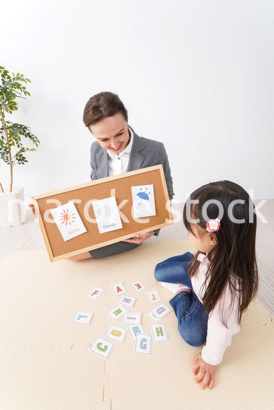 英会話レッスンを受ける子ども