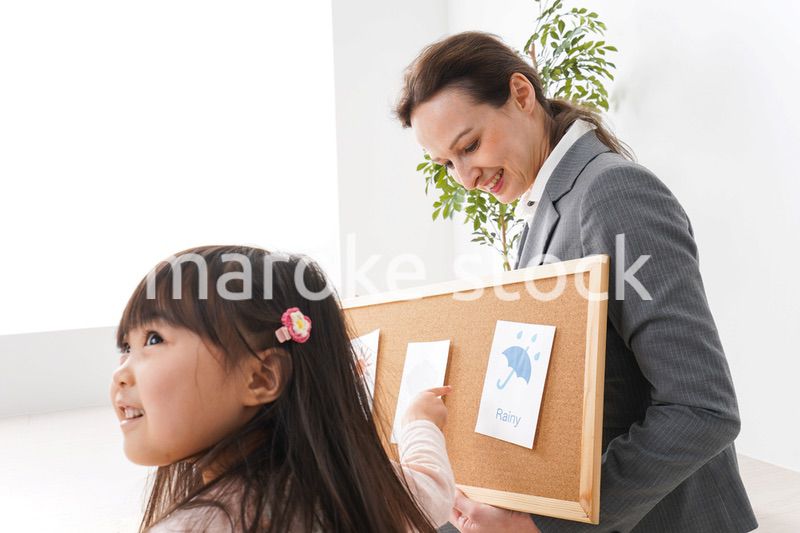 英会話レッスンを受ける子ども