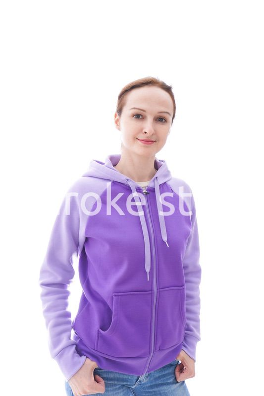 パーカーを着た女性のポートレートイメージ