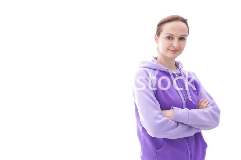 パーカーを着た女性のポートレートイメージ