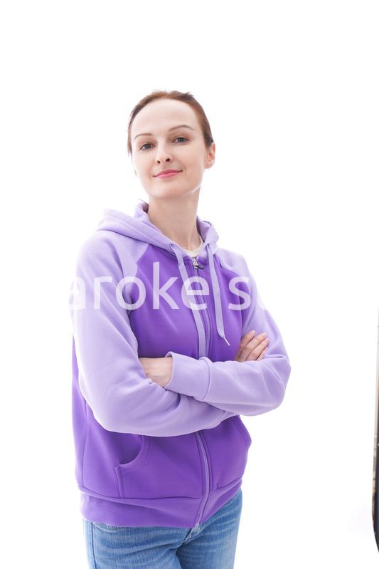 パーカーを着た女性のポートレートイメージ