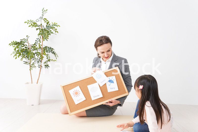 英会話レッスンを受ける子ども