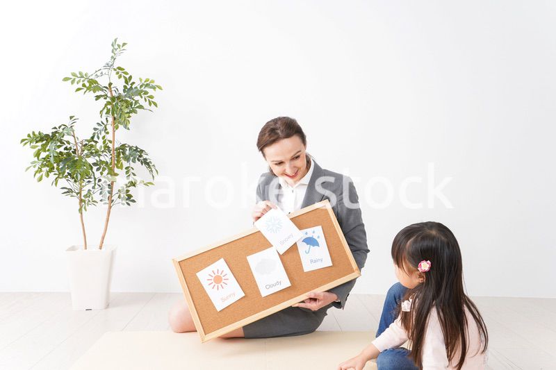 英会話レッスンを受ける子ども