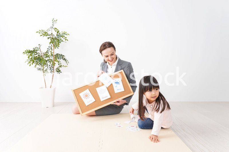 英会話レッスンを受ける子ども