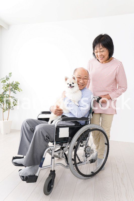 介護をする高齢の夫婦