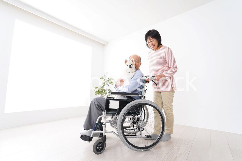 介護をする高齢の夫婦