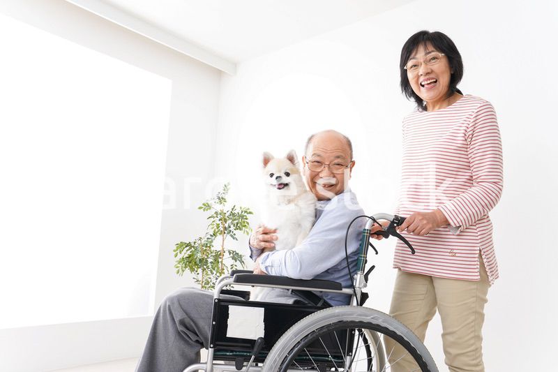 介護をする高齢の夫婦