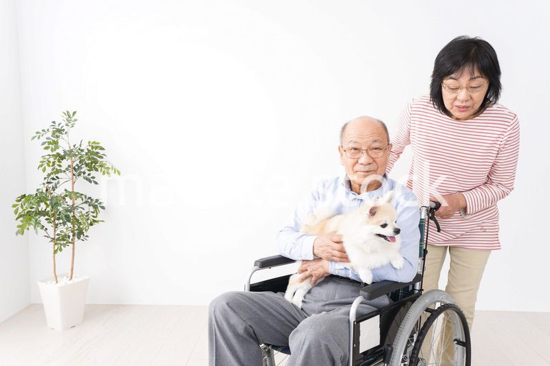 介護をする高齢の夫婦