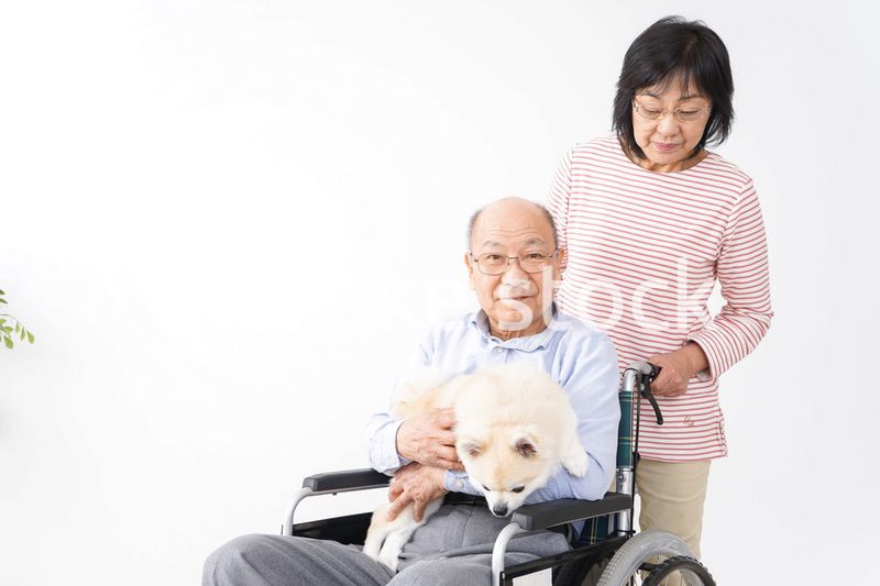 介護をする高齢の夫婦