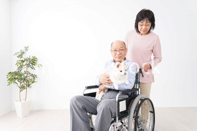 介護をする高齢の夫婦