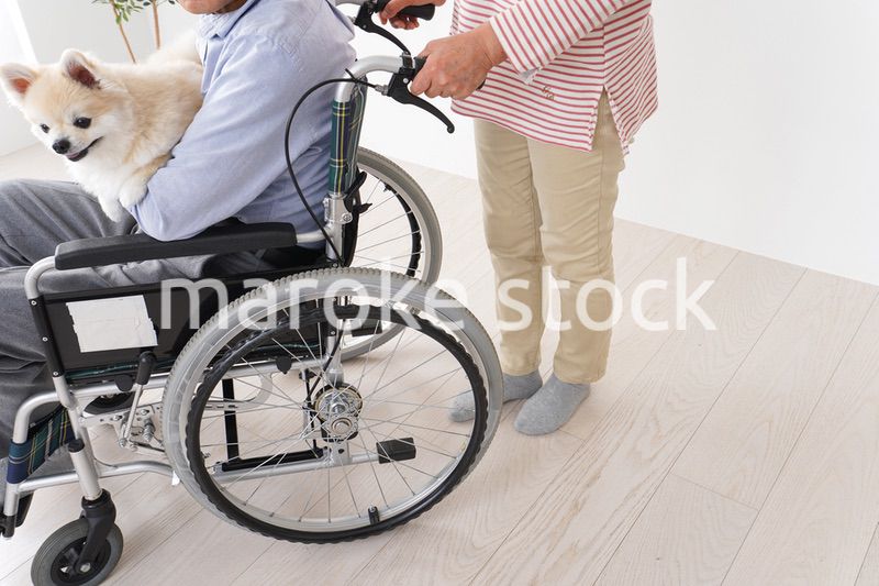 介護をする高齢の夫婦