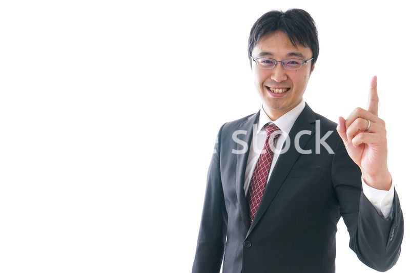 指をさすビジネスマン