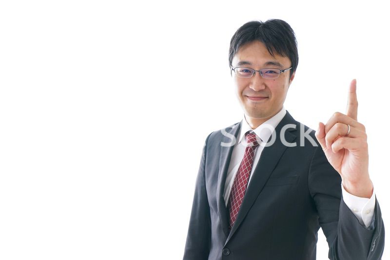 指をさすビジネスマン