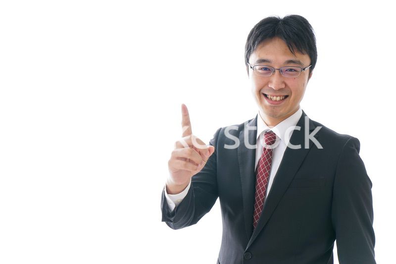 指をさすビジネスマン