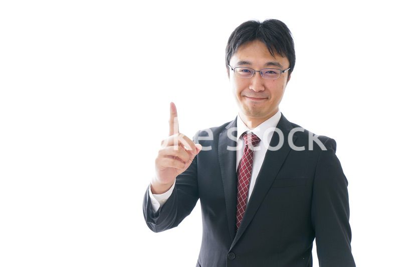 指をさすビジネスマン