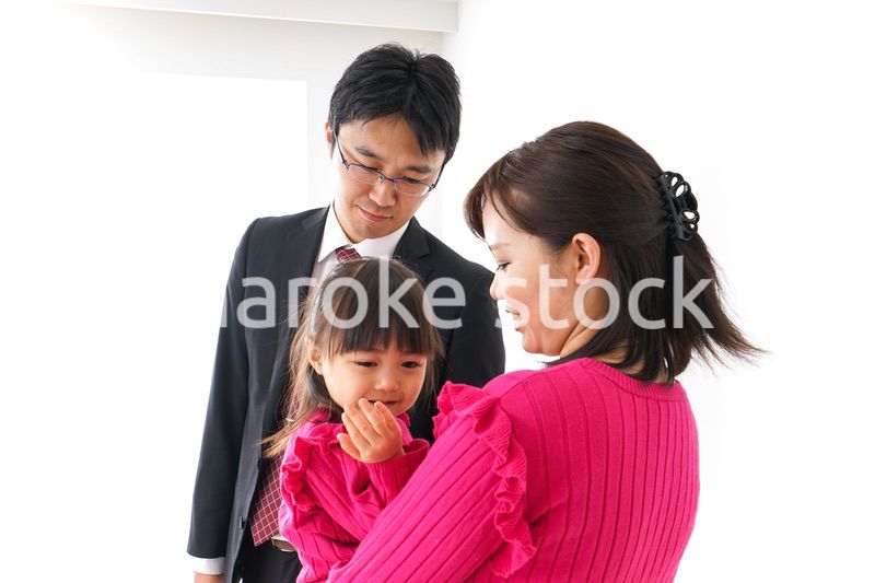 パパを見送る子ども・別れ