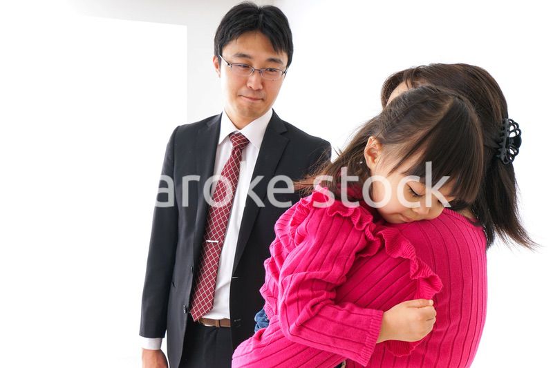 パパを見送る子ども・別れ