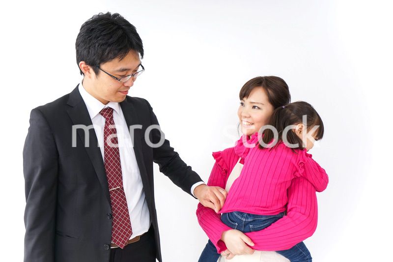 パパを見送る子ども・別れ