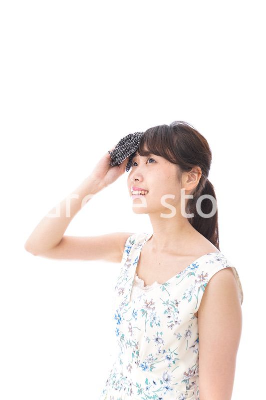 猛暑・汗をかく女性