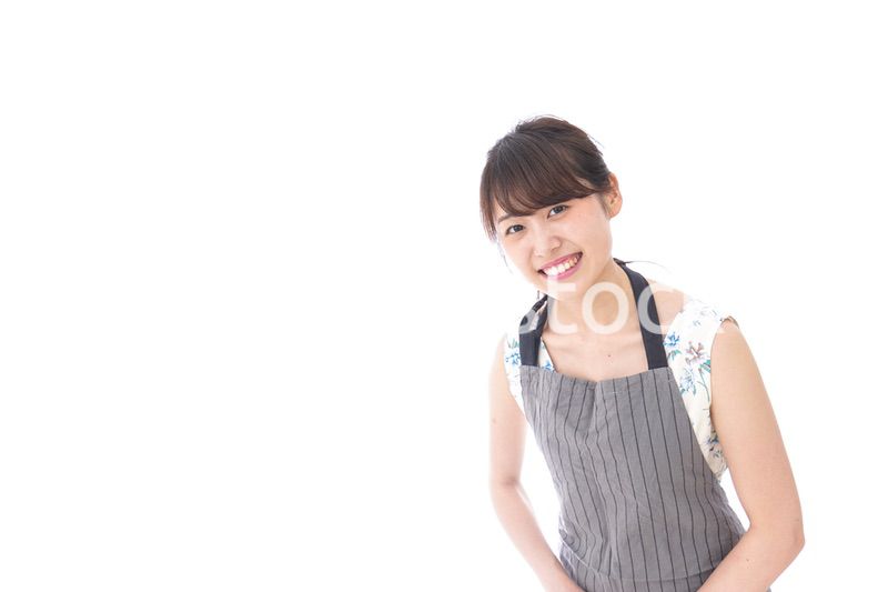 おじぎをするカフェの店員・おもてなし