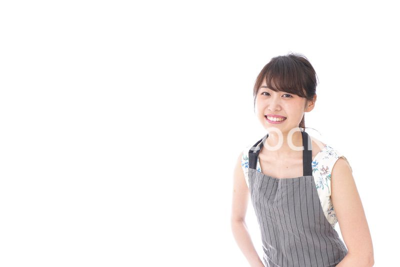 おじぎをするカフェの店員・おもてなし