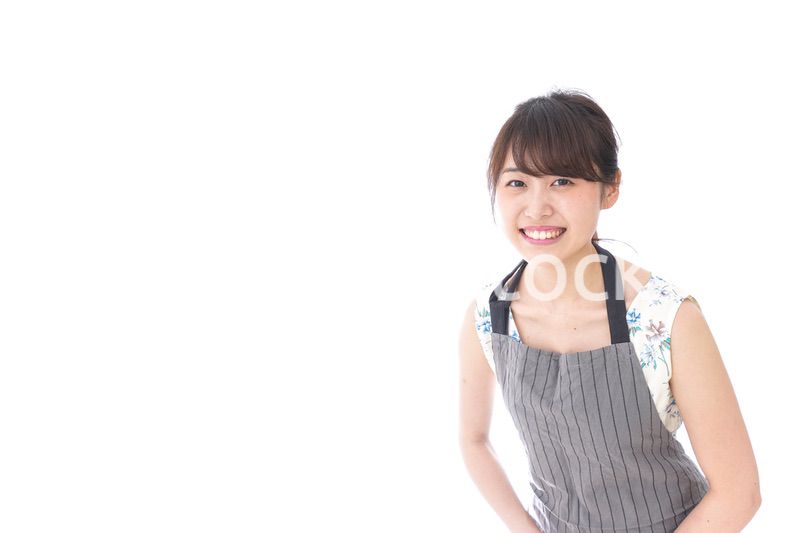 おじぎをするカフェの店員・おもてなし