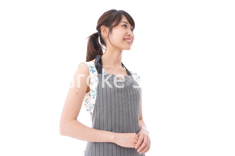 おじぎをするカフェの店員・おもてなし