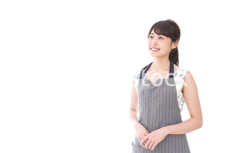 おじぎをするカフェの店員・おもてなし