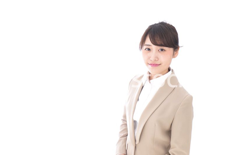 笑顔のビジネスウーマン・おもてなし