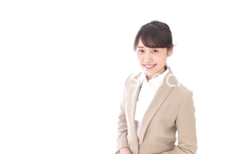 笑顔のビジネスウーマン・おもてなし