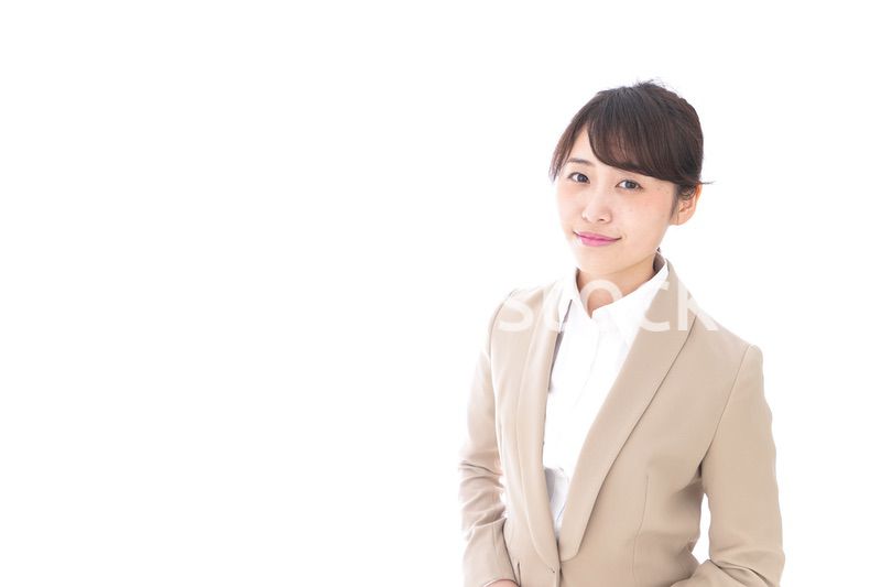 笑顔のビジネスウーマン・おもてなし