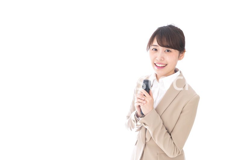 司会をするビジネスウーマン