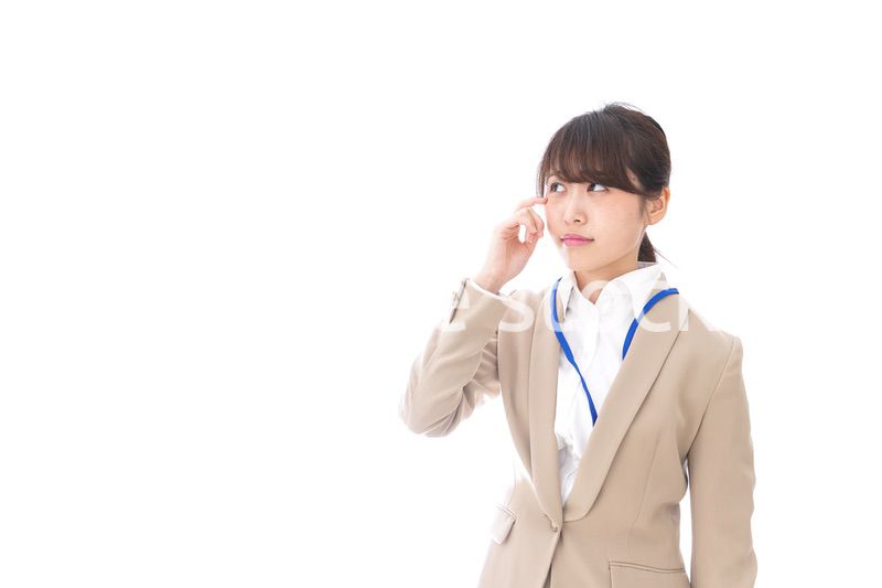 ドライアイのビジネスウーマン