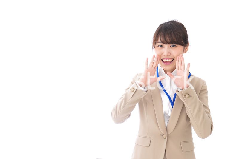 叫ぶビジネスウーマン