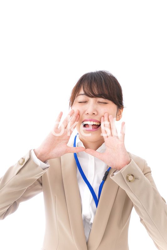 叫ぶビジネスウーマン