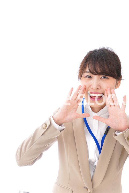 叫ぶビジネスウーマン