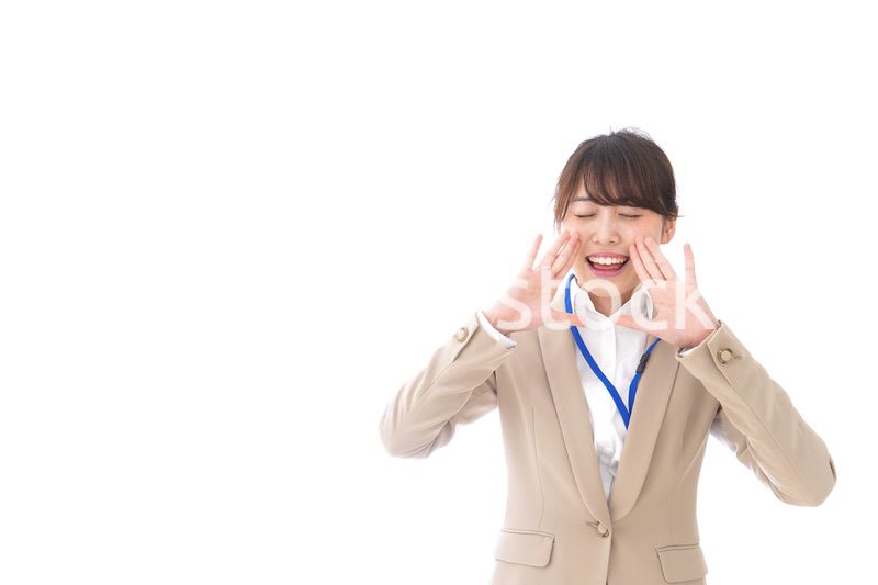 叫ぶビジネスウーマン