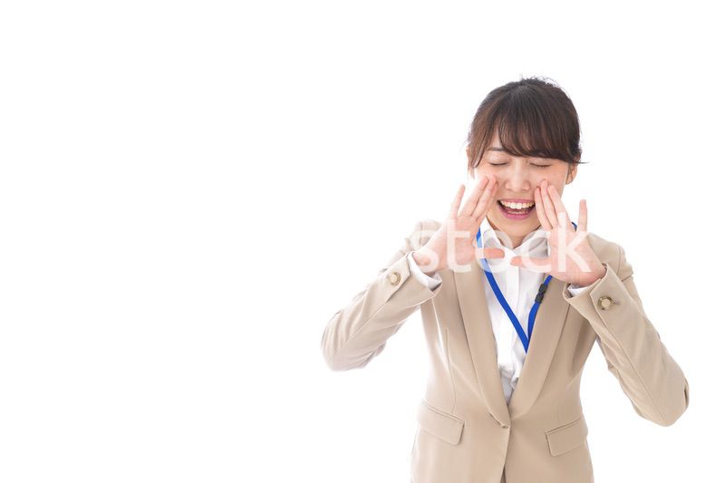 叫ぶビジネスウーマン