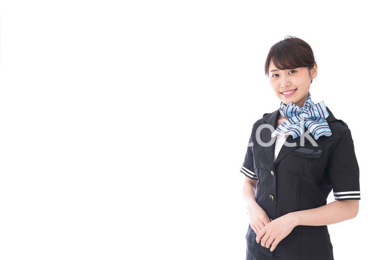 笑顔のキャビンアテンダント