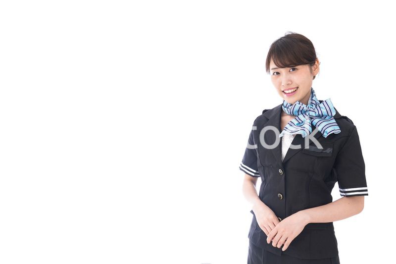 笑顔のキャビンアテンダント