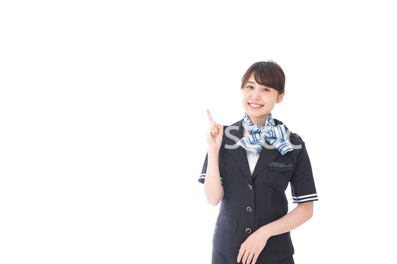 Young woman pointing