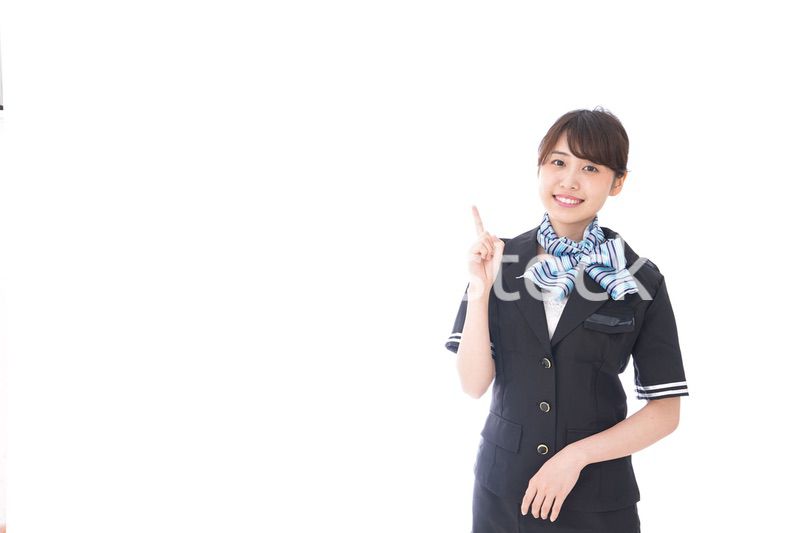 Young woman pointing