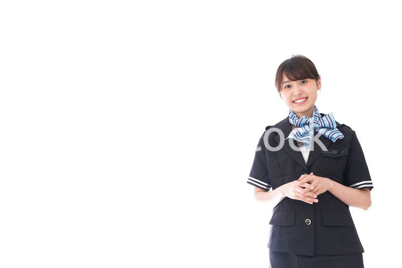 笑顔のキャビンアテンダント
