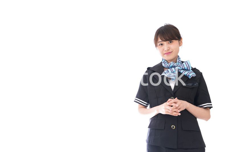 笑顔のキャビンアテンダント