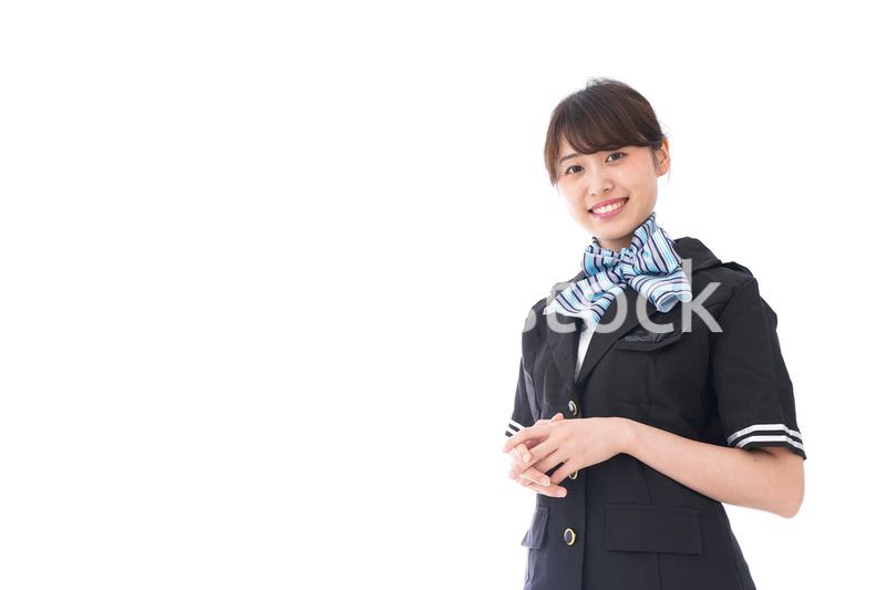 笑顔のキャビンアテンダント