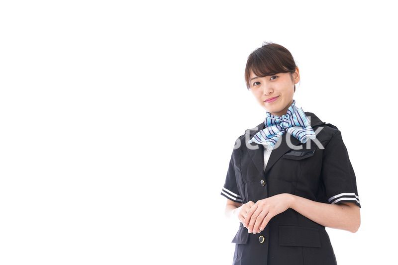 笑顔のキャビンアテンダント