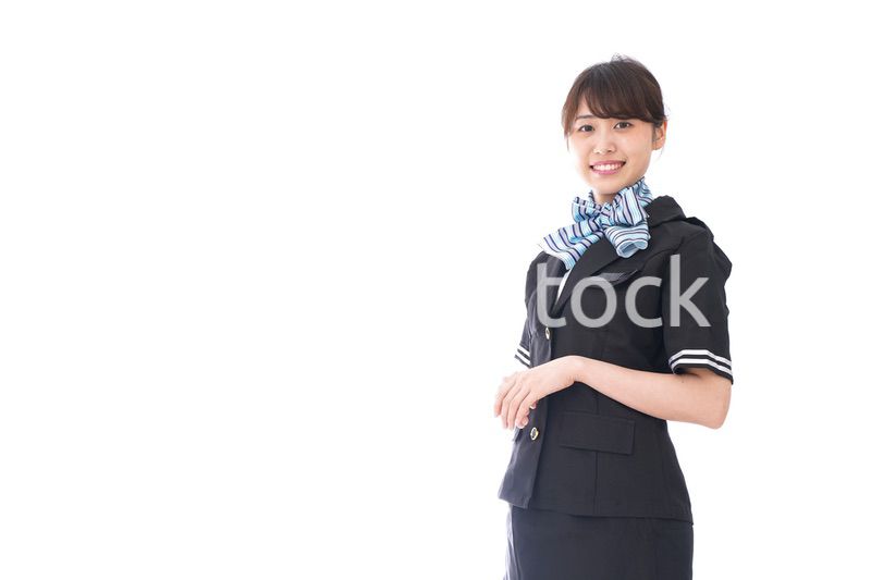 笑顔のキャビンアテンダント