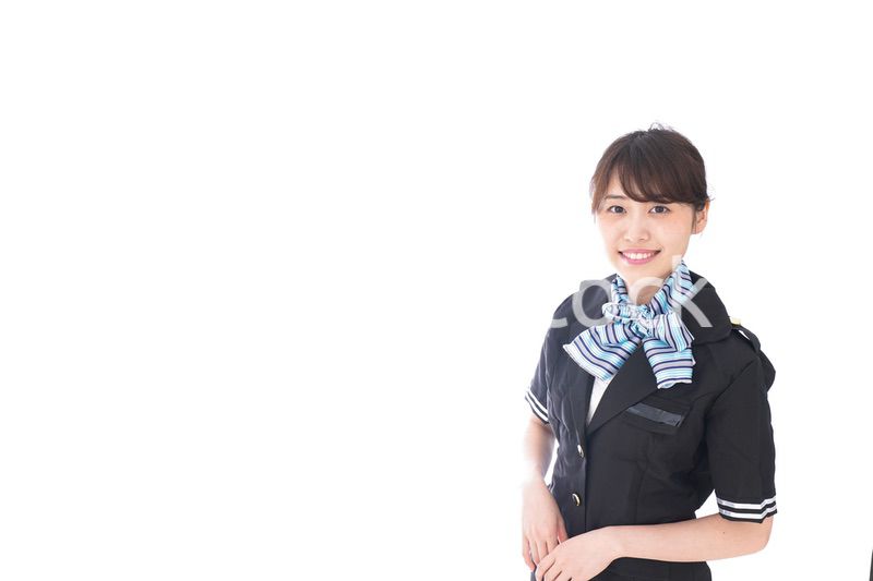 笑顔のキャビンアテンダント