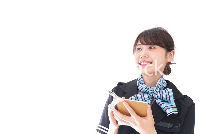笑顔のキャビンアテンダント